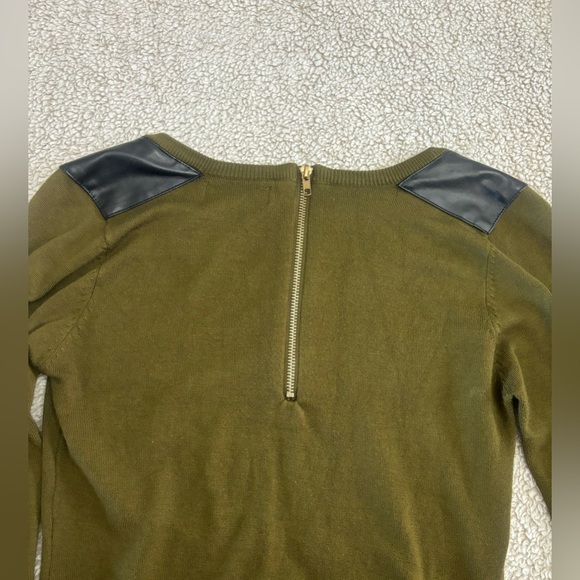 Say What? Sweater Dress With Faux Leather Patches Size Large - Picture 6 of 7